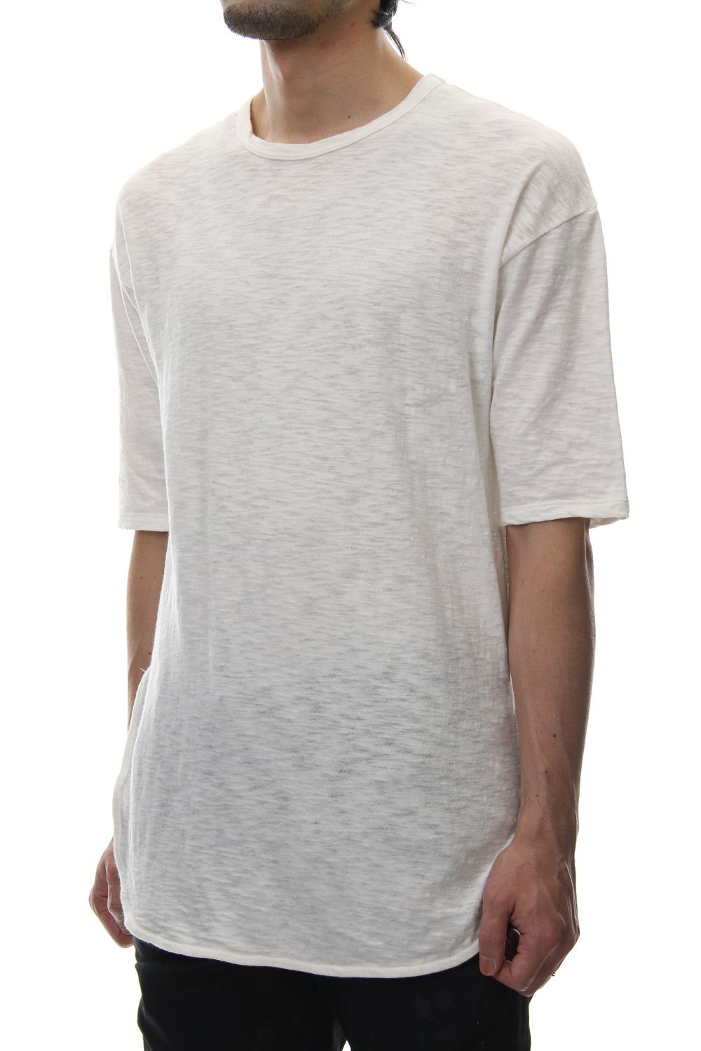 DROP SHOULDER S/S T-SHIRT Slub White