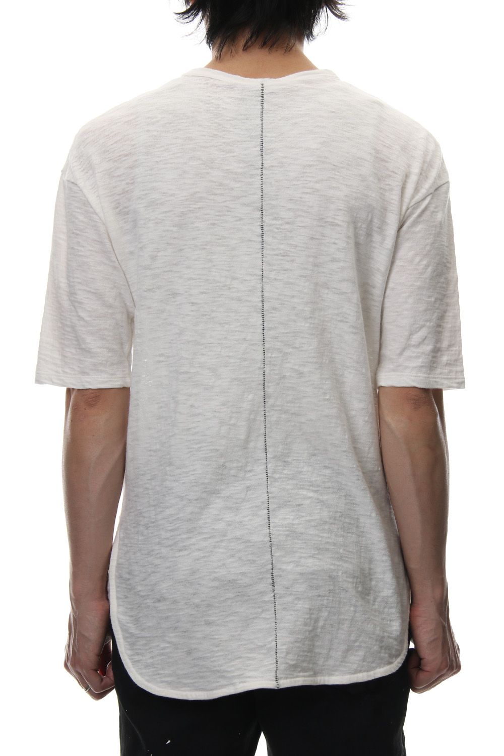 DROP SHOULDER S/S T-SHIRT Slub White