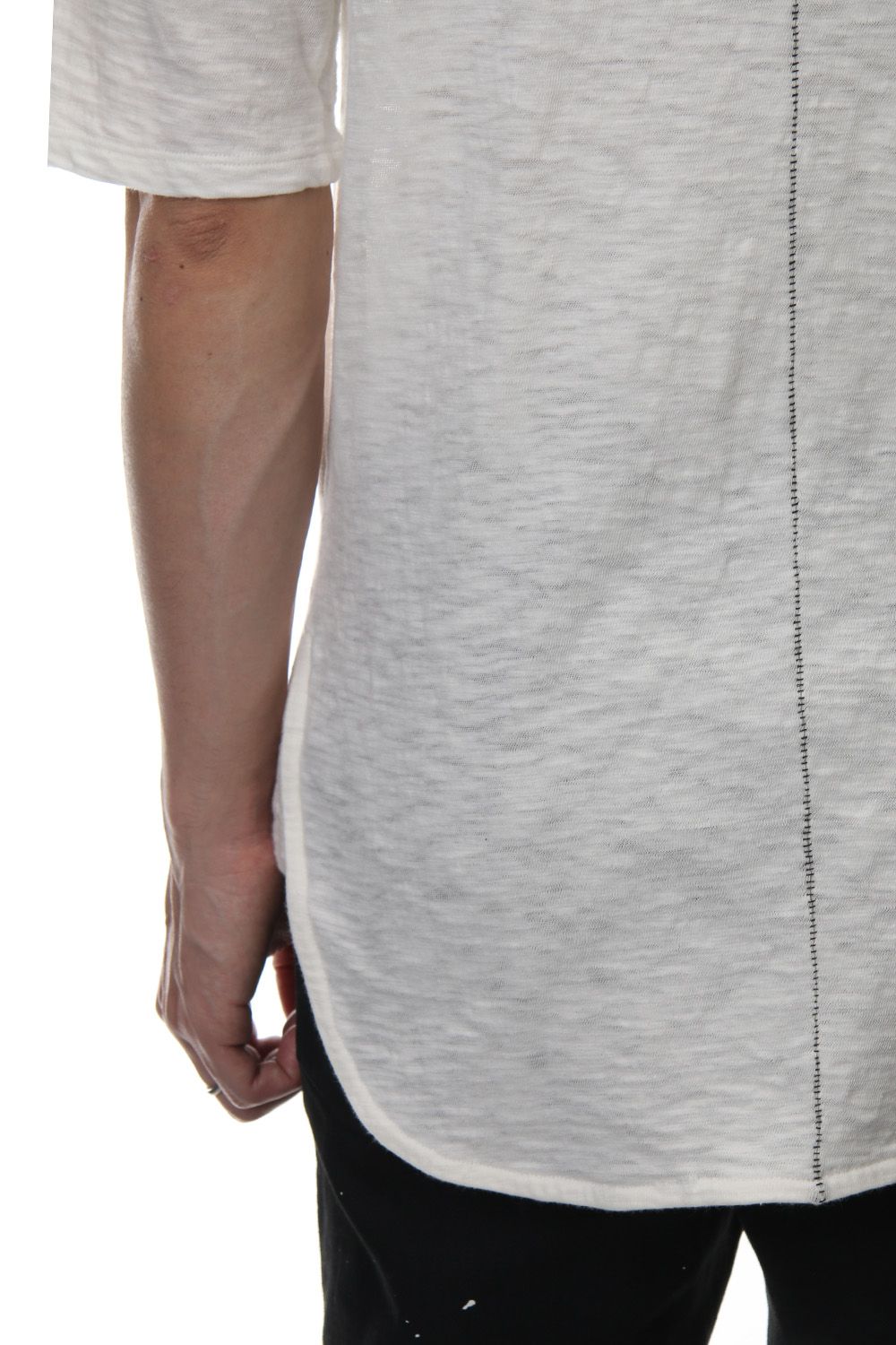 DROP SHOULDER S/S T-SHIRT Slub White