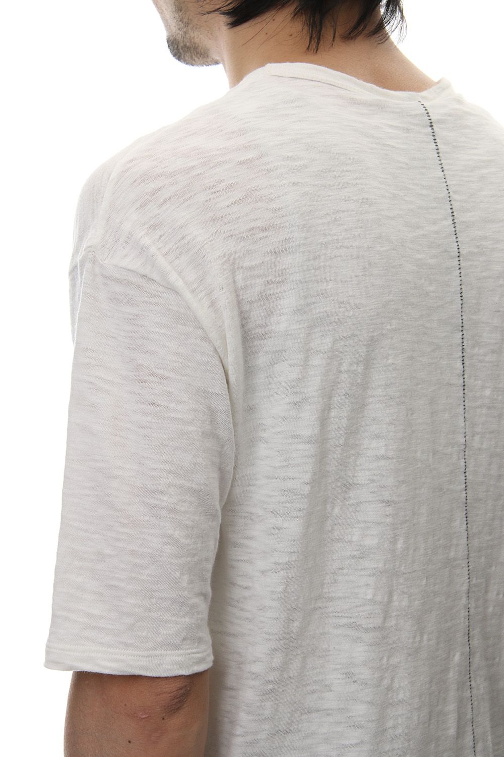 DROP SHOULDER S/S T-SHIRT Slub White