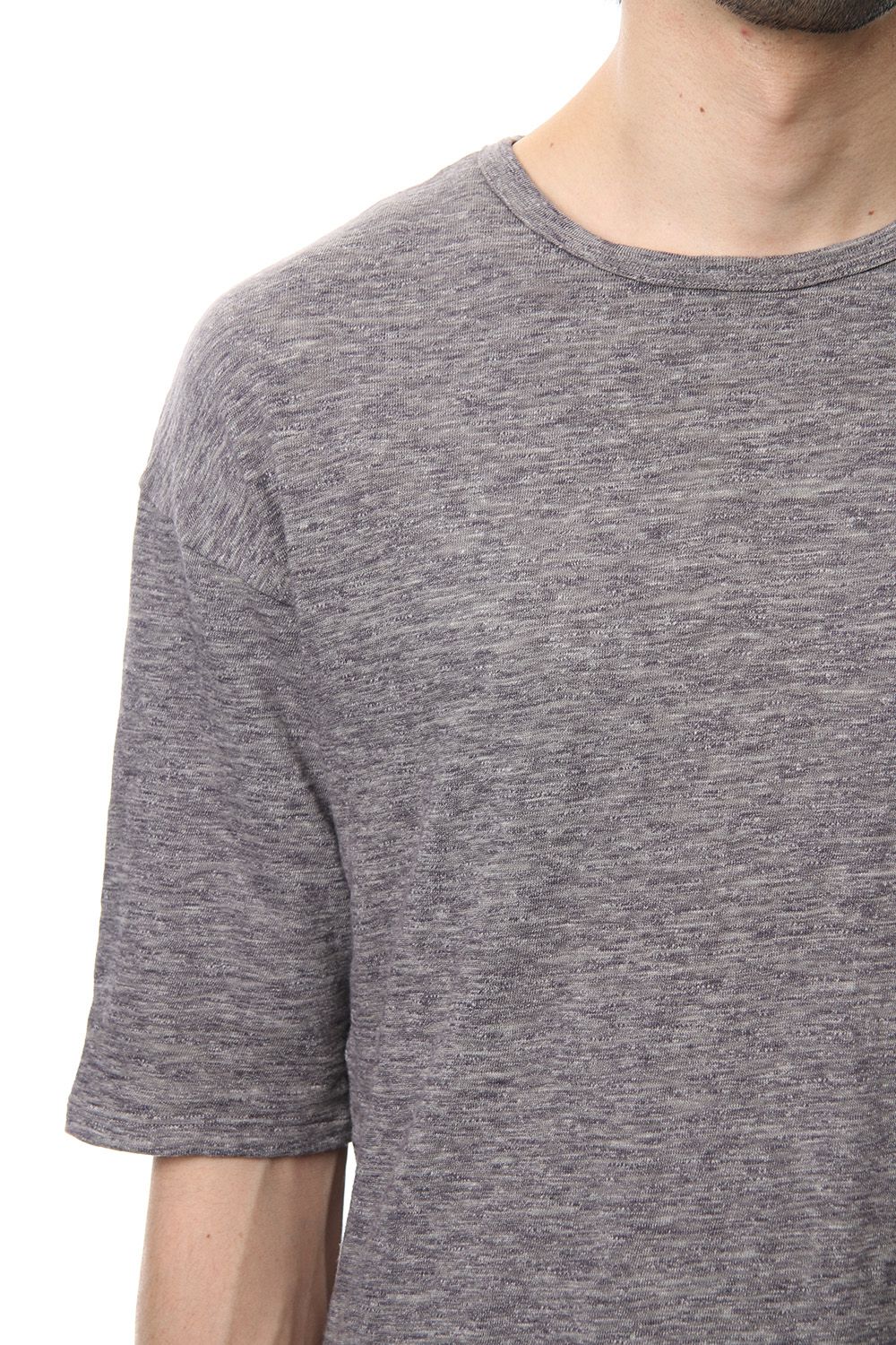 DROP SHOULDER S/S T-SHIRT Slub Gray