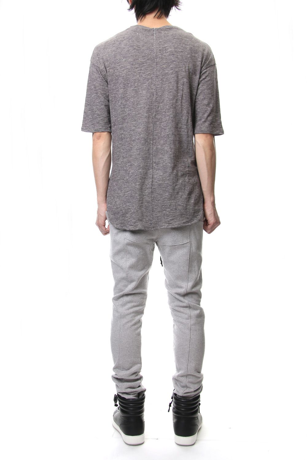 DROP SHOULDER S/S T-SHIRT Slub Gray