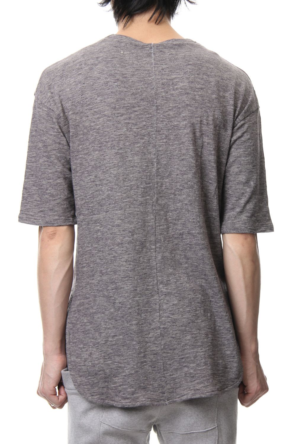 DROP SHOULDER S/S T-SHIRT Slub Gray