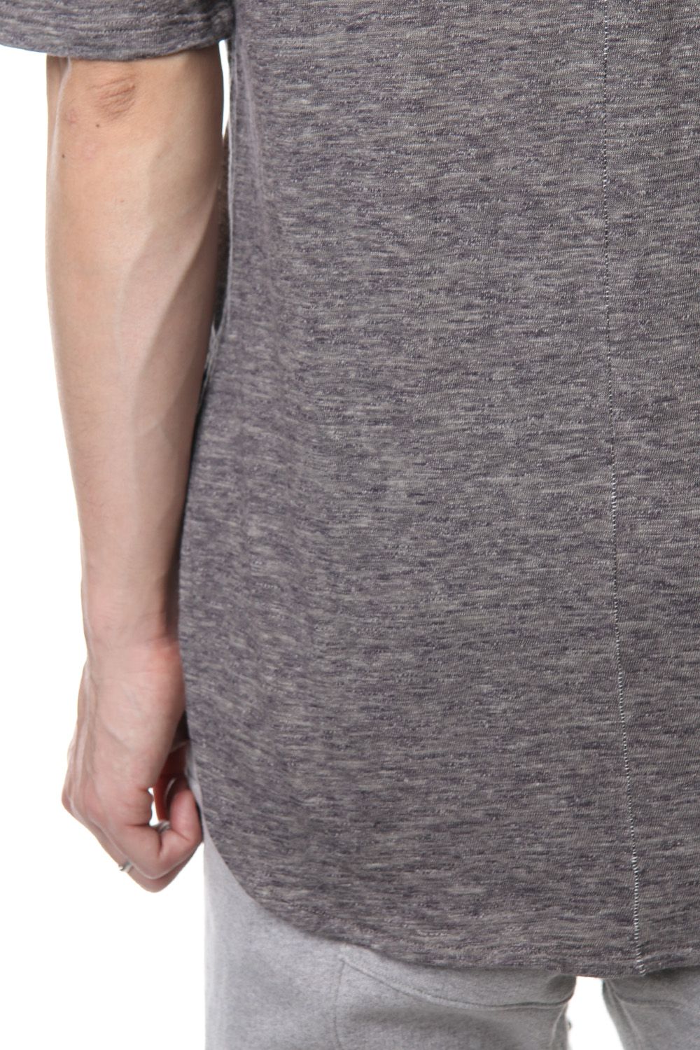 DROP SHOULDER S/S T-SHIRT Slub Gray