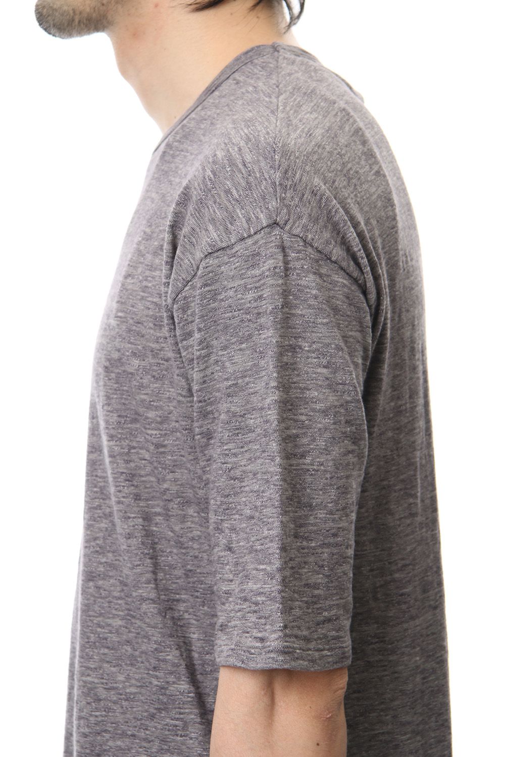 DROP SHOULDER S/S T-SHIRT Slub Gray