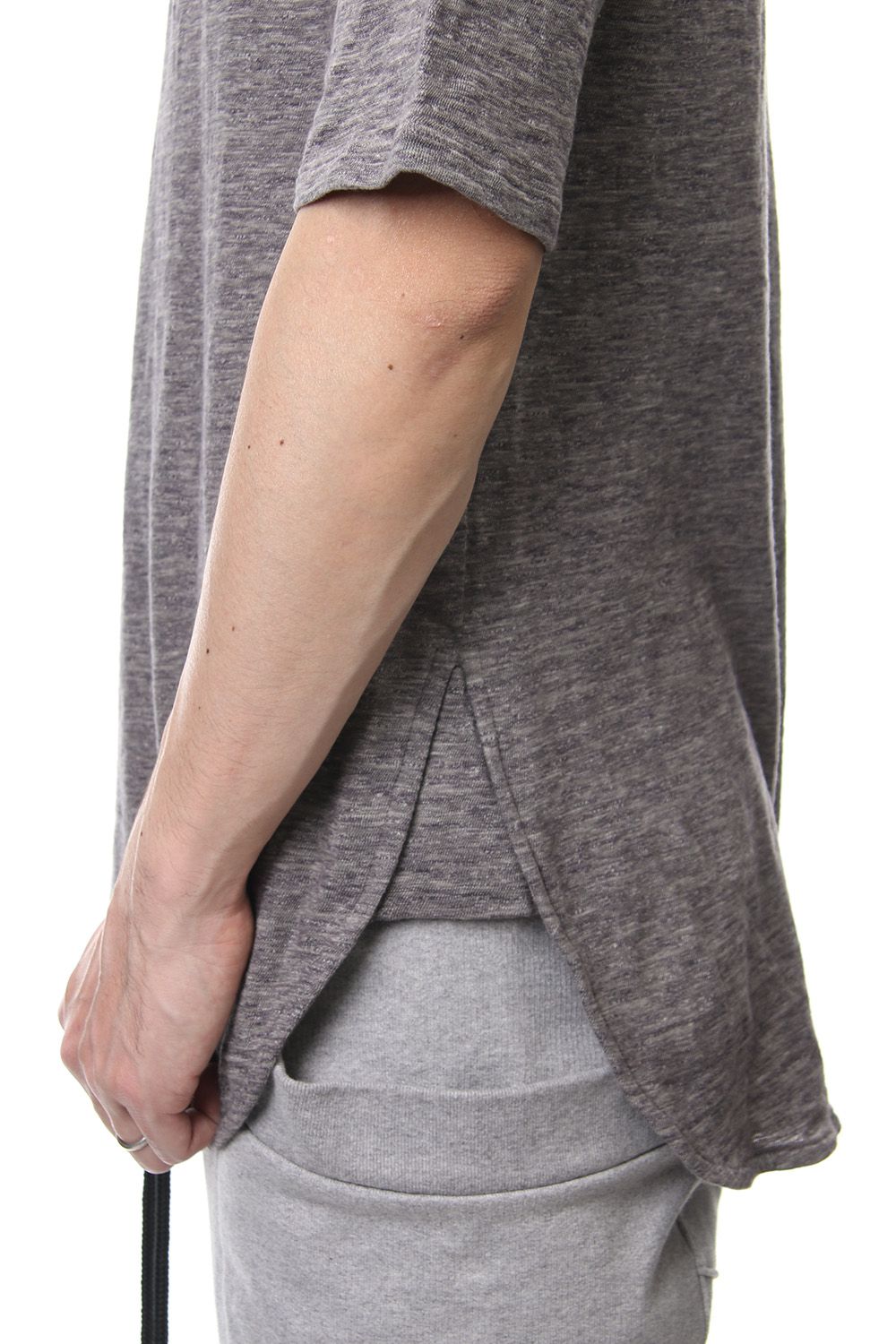 DROP SHOULDER S/S T-SHIRT Slub Gray