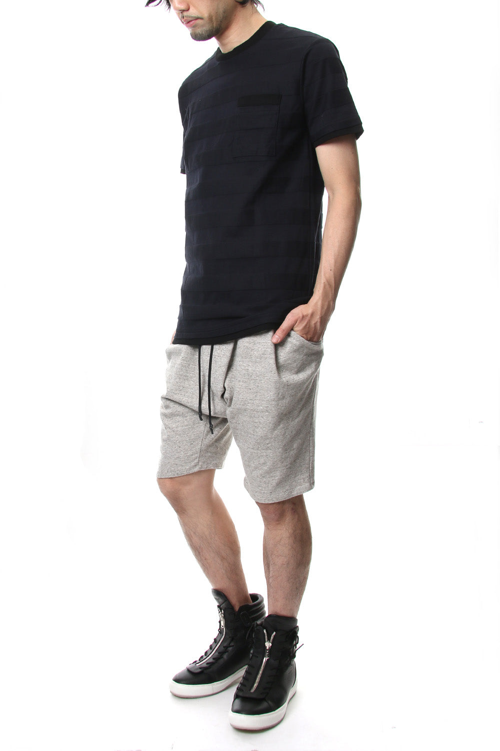 SARROUEL JERSEY SHORTS Pepper Gray