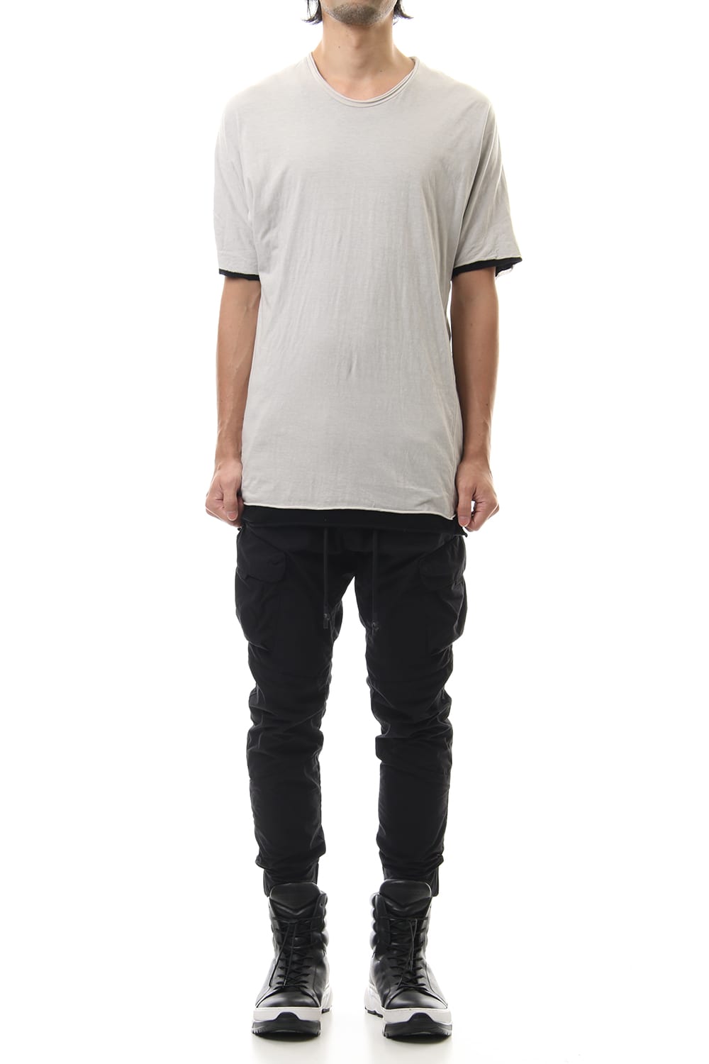 DOUBLE DOLMAN-T Ash Gray