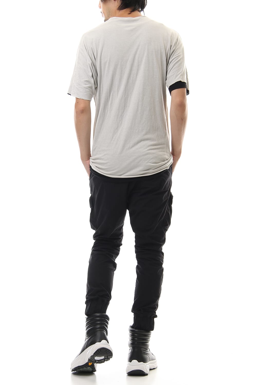 DOUBLE DOLMAN-T Ash Gray