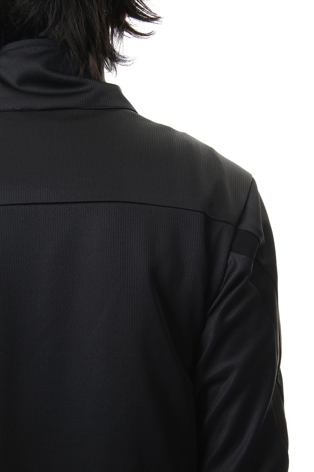 LEATHER LINE JERSEY JACKET Black