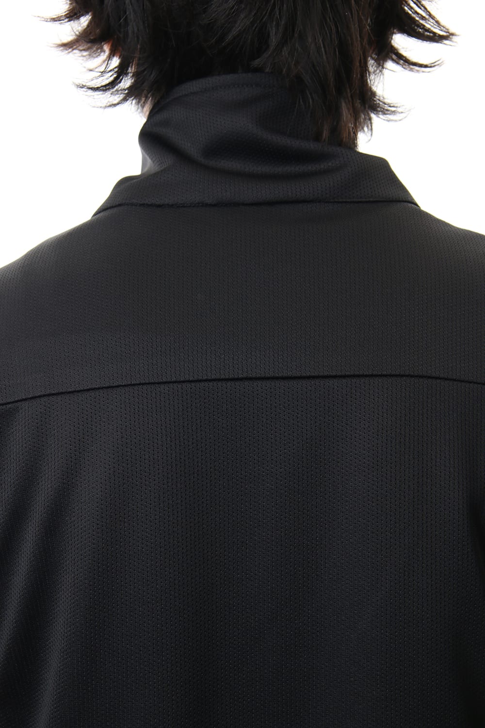 LEATHER LINE JERSEY JACKET Black