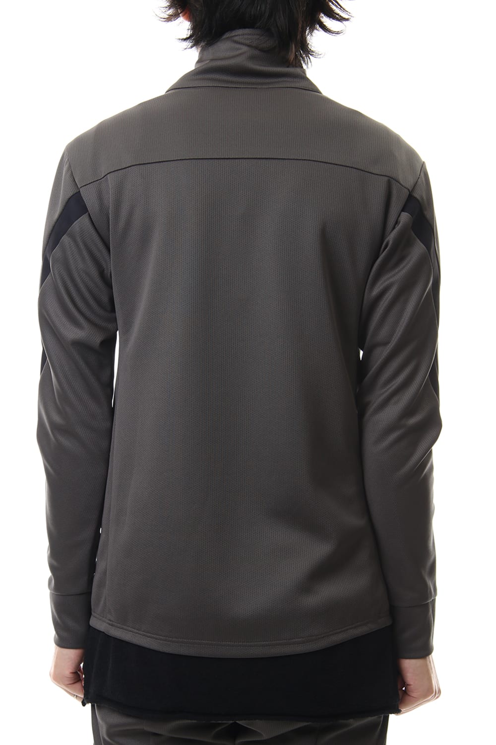 LEATHER LINE JERSEY JACKET D.Gray