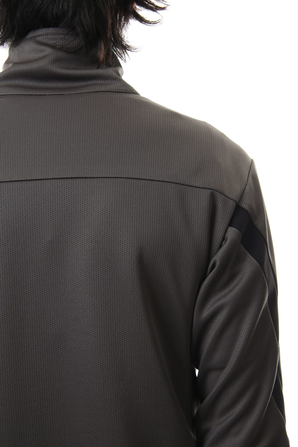 LEATHER LINE JERSEY JACKET D.Gray