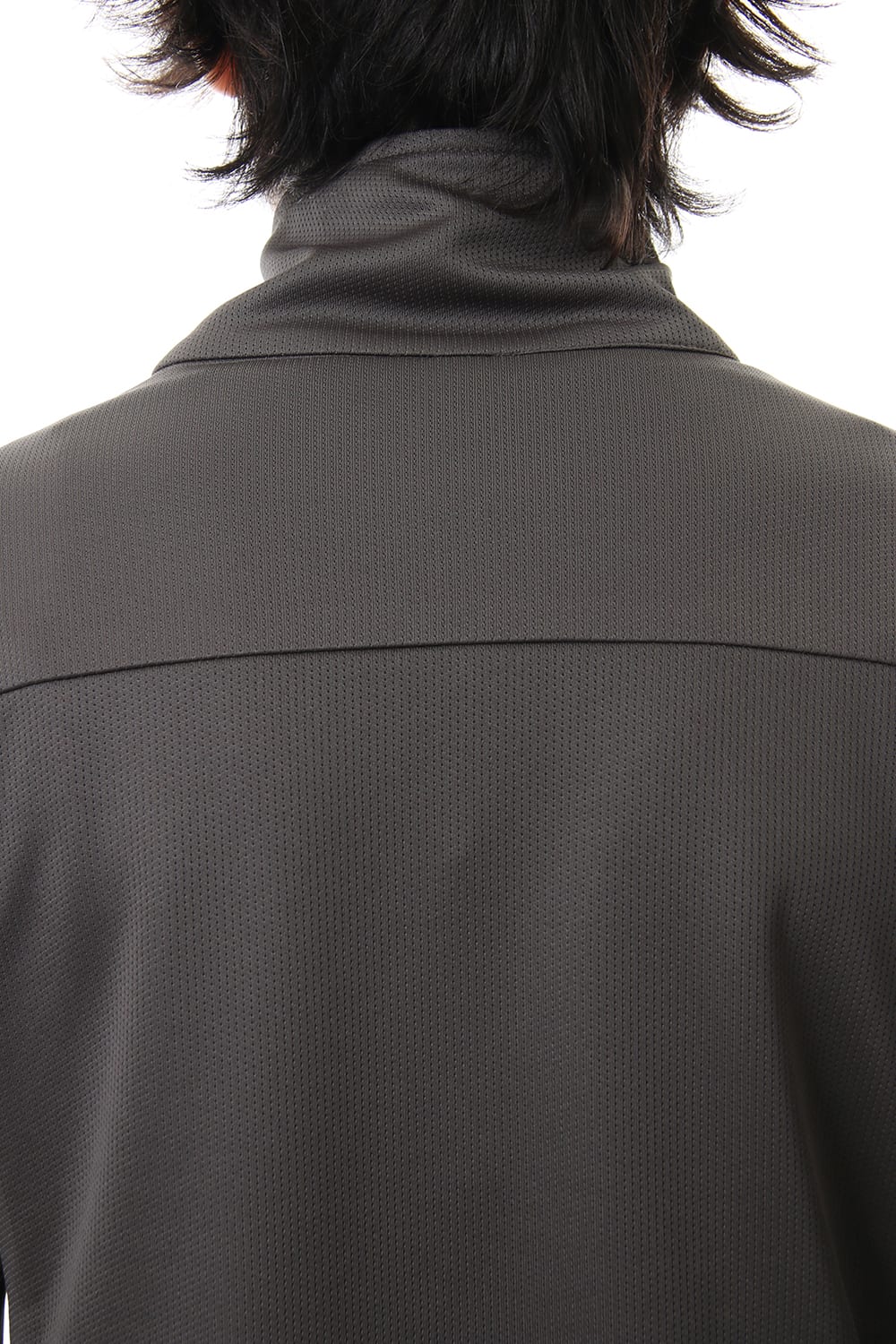 LEATHER LINE JERSEY JACKET D.Gray