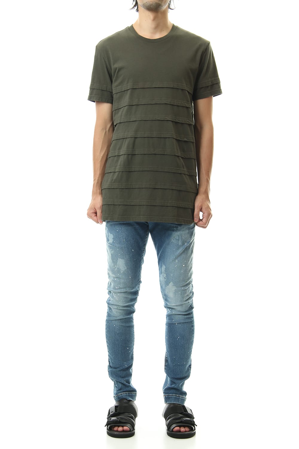 LAYERED BORDER-T Khaki