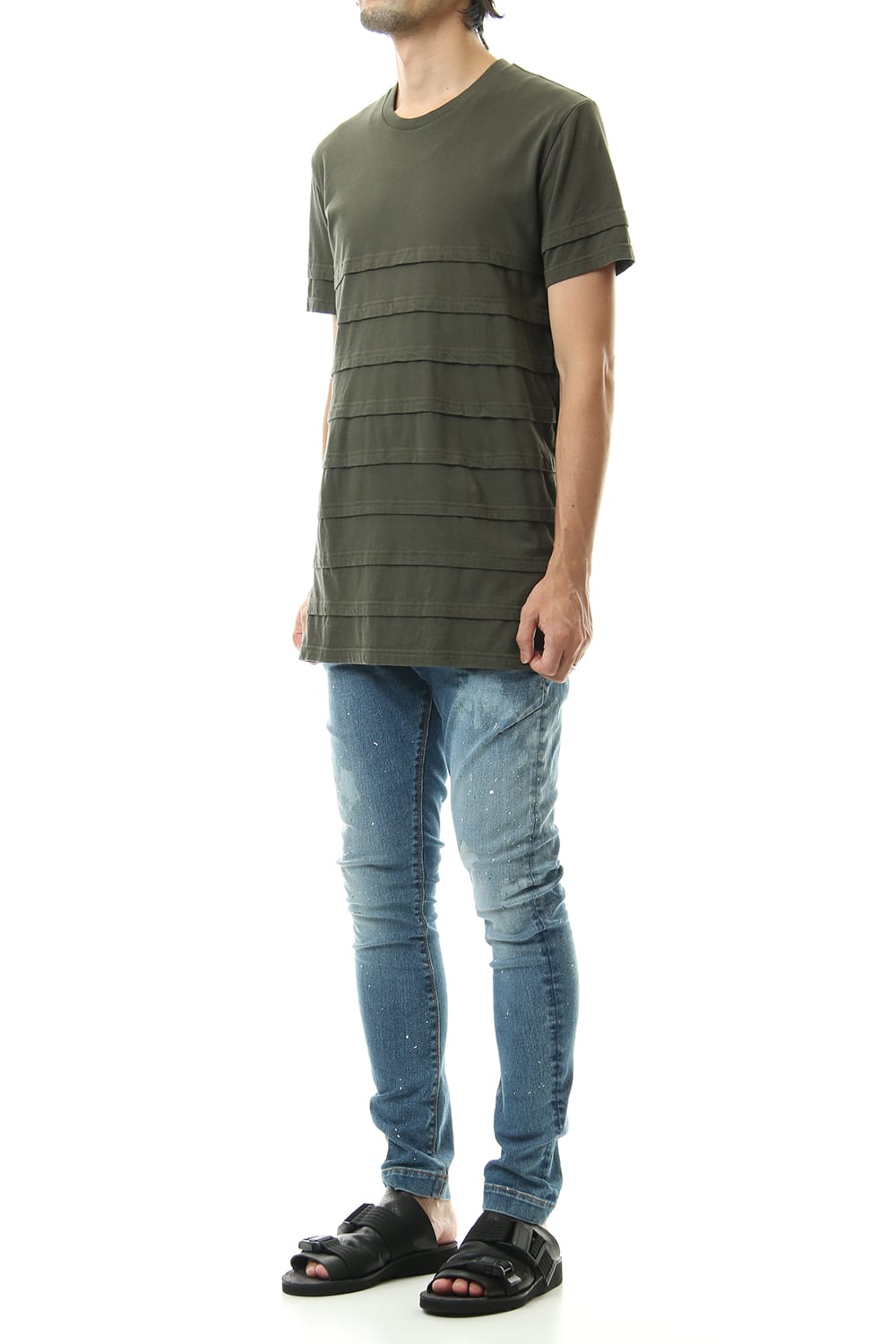 LAYERED BORDER-T Khaki