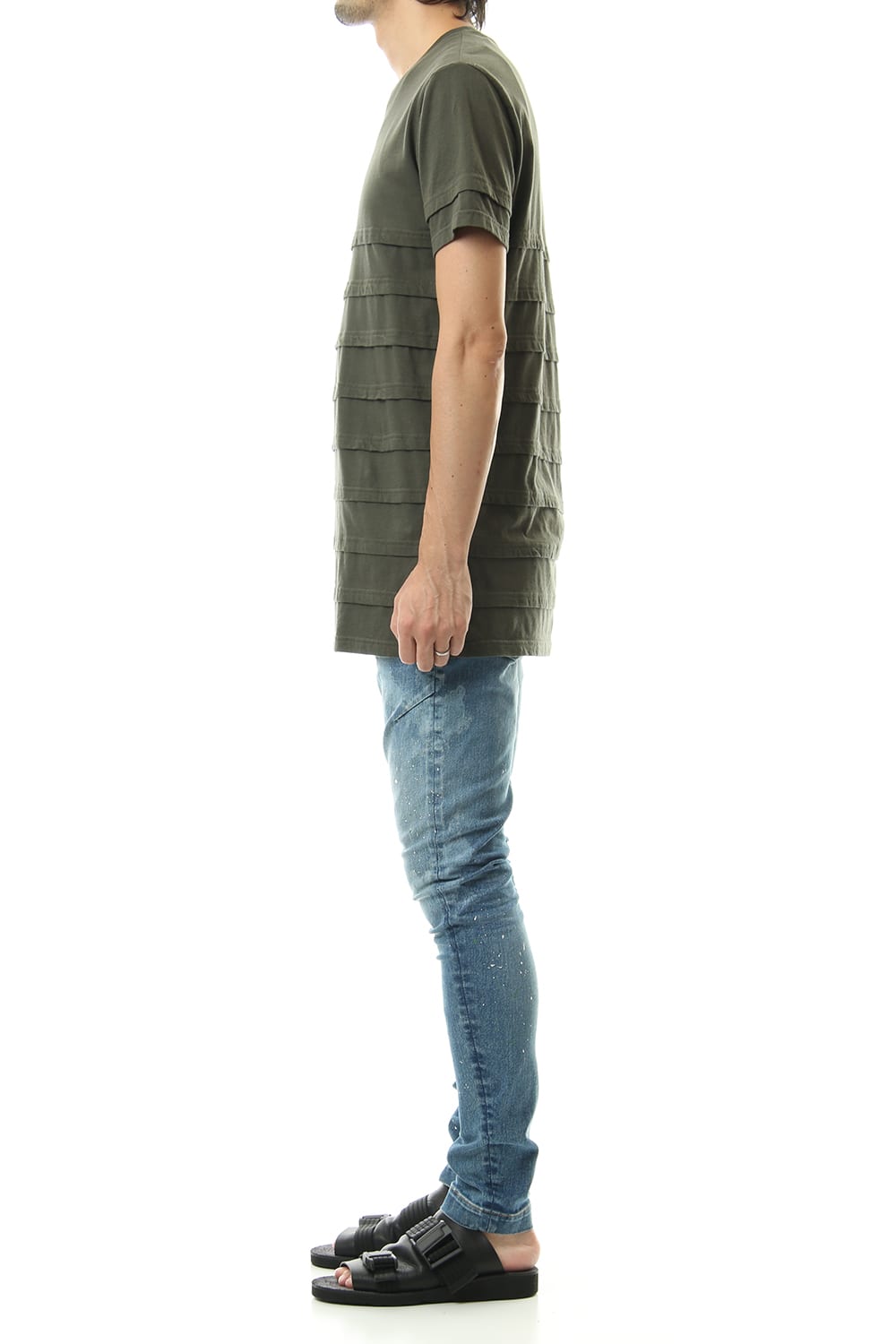 LAYERED BORDER-T Khaki