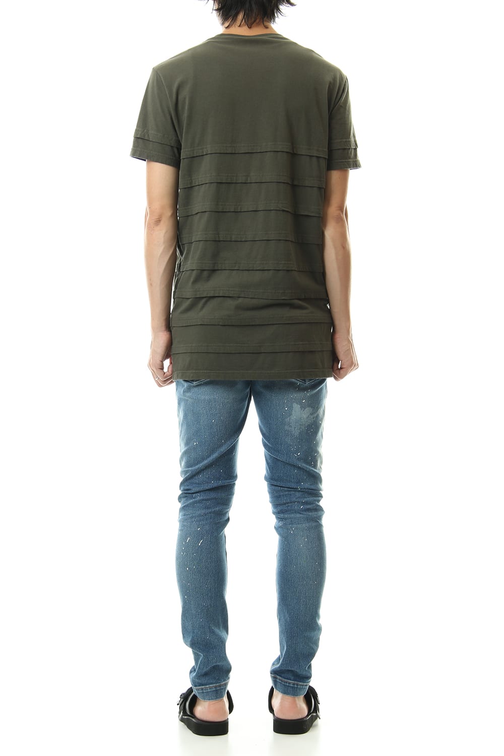 LAYERED BORDER-T Khaki