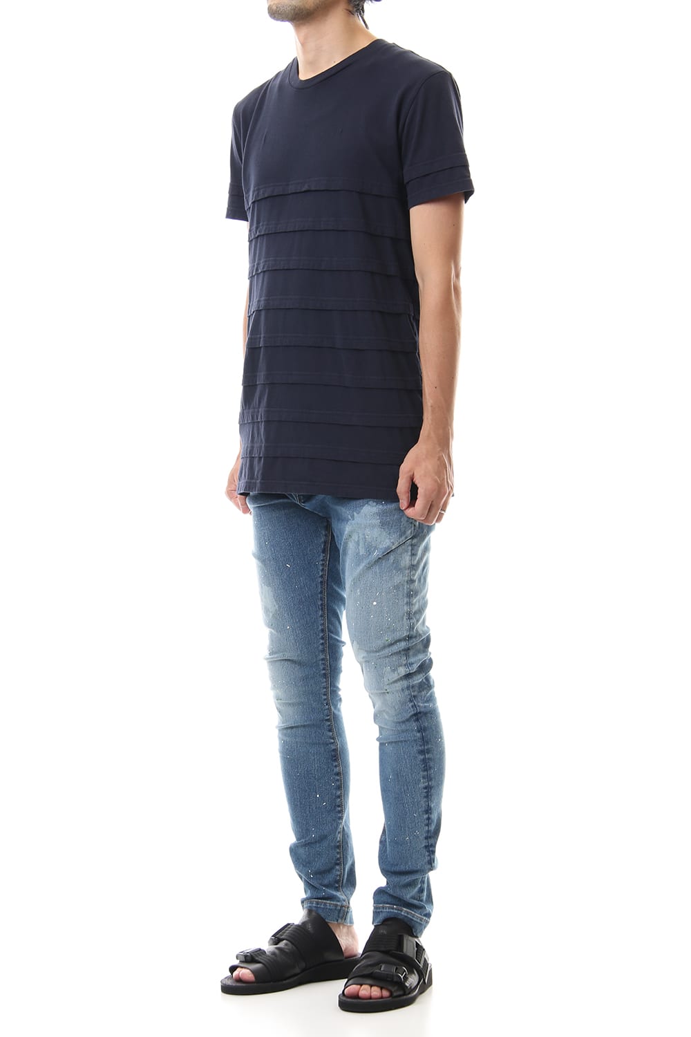 LAYERED BORDER-T Navy
