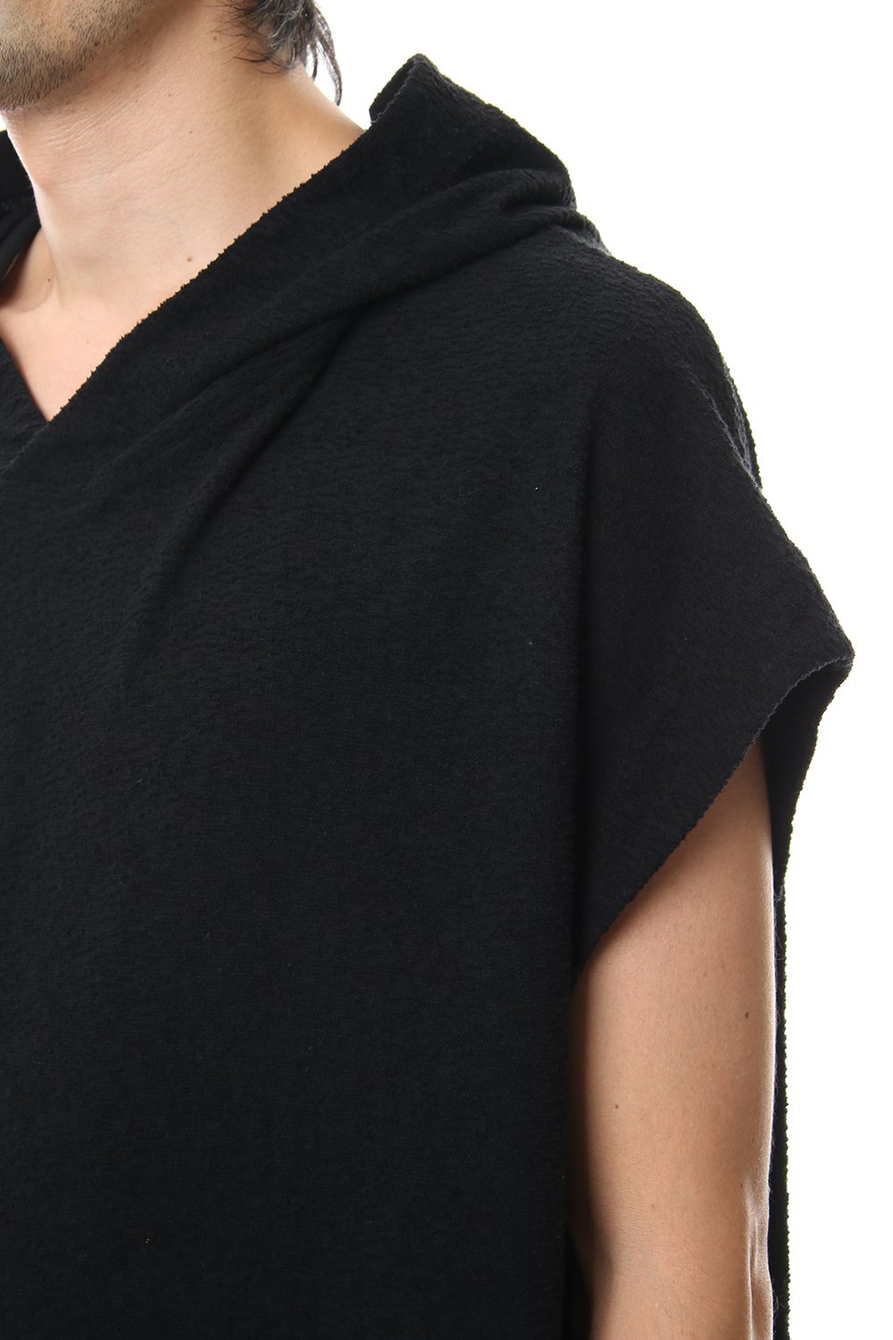 DROP VEST HOODIE Black