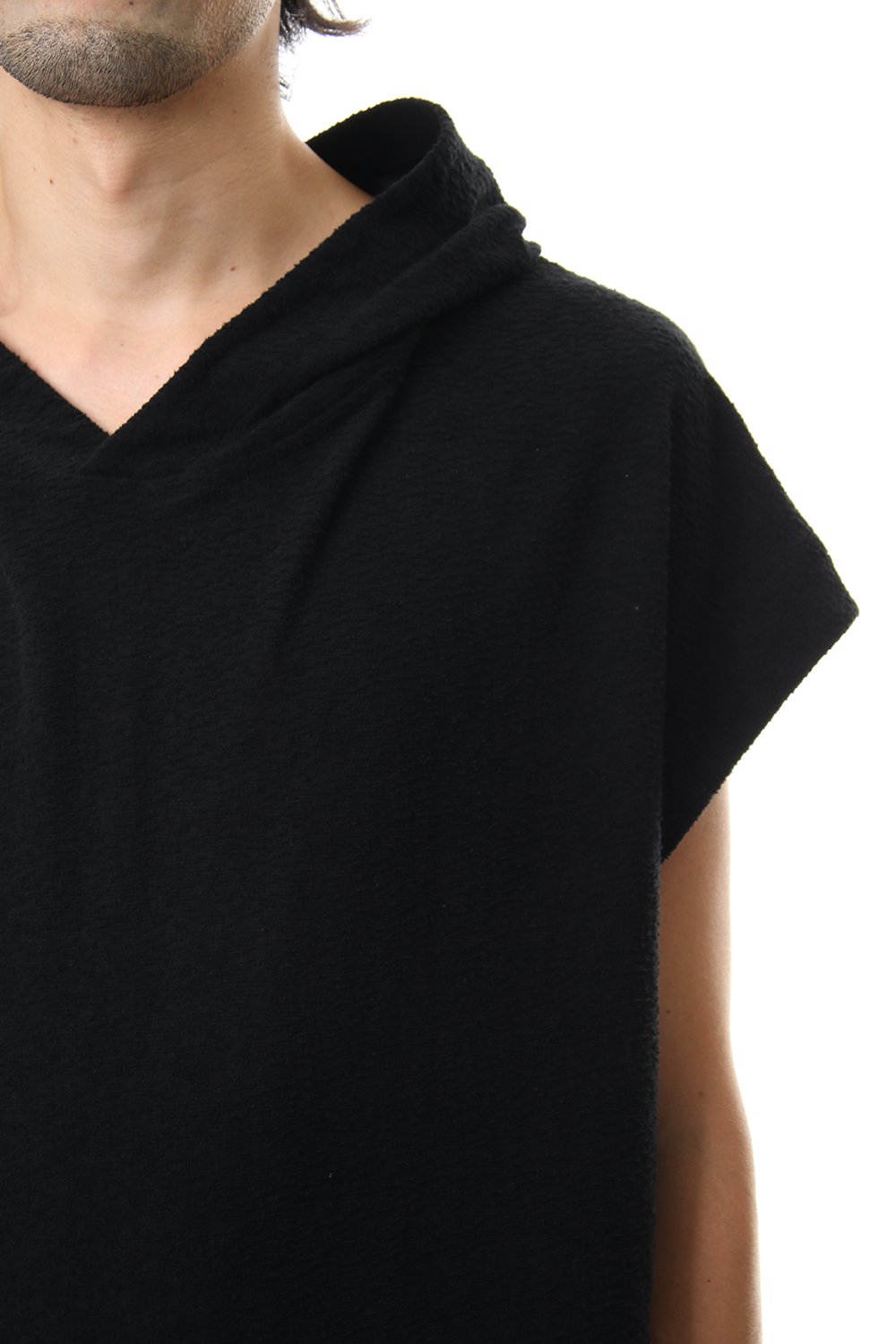 DROP VEST HOODIE Black