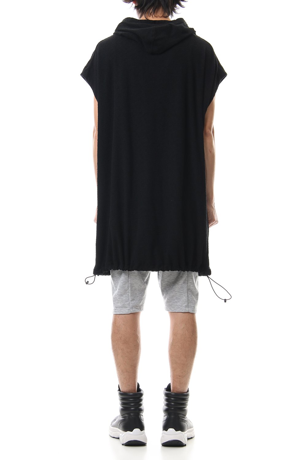 DROP VEST HOODIE Black
