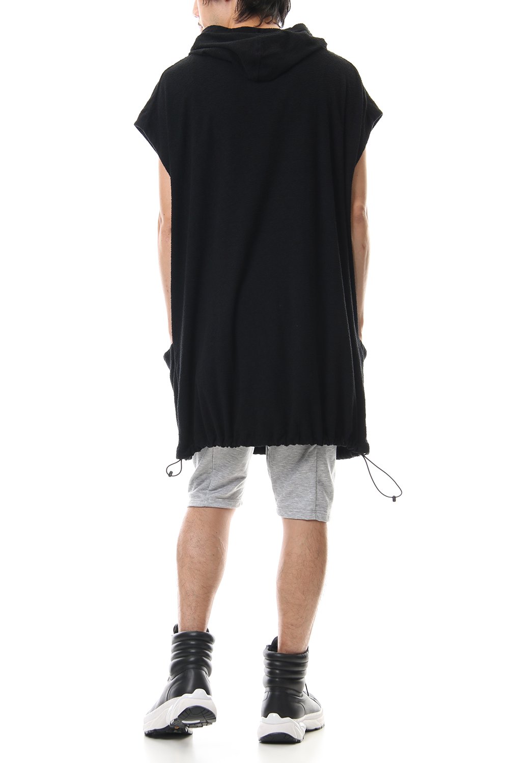 DROP VEST HOODIE Black