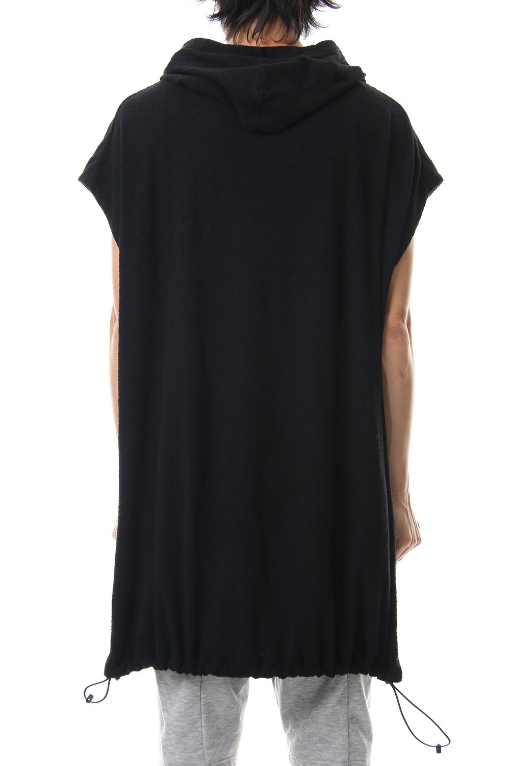 DROP VEST HOODIE Black