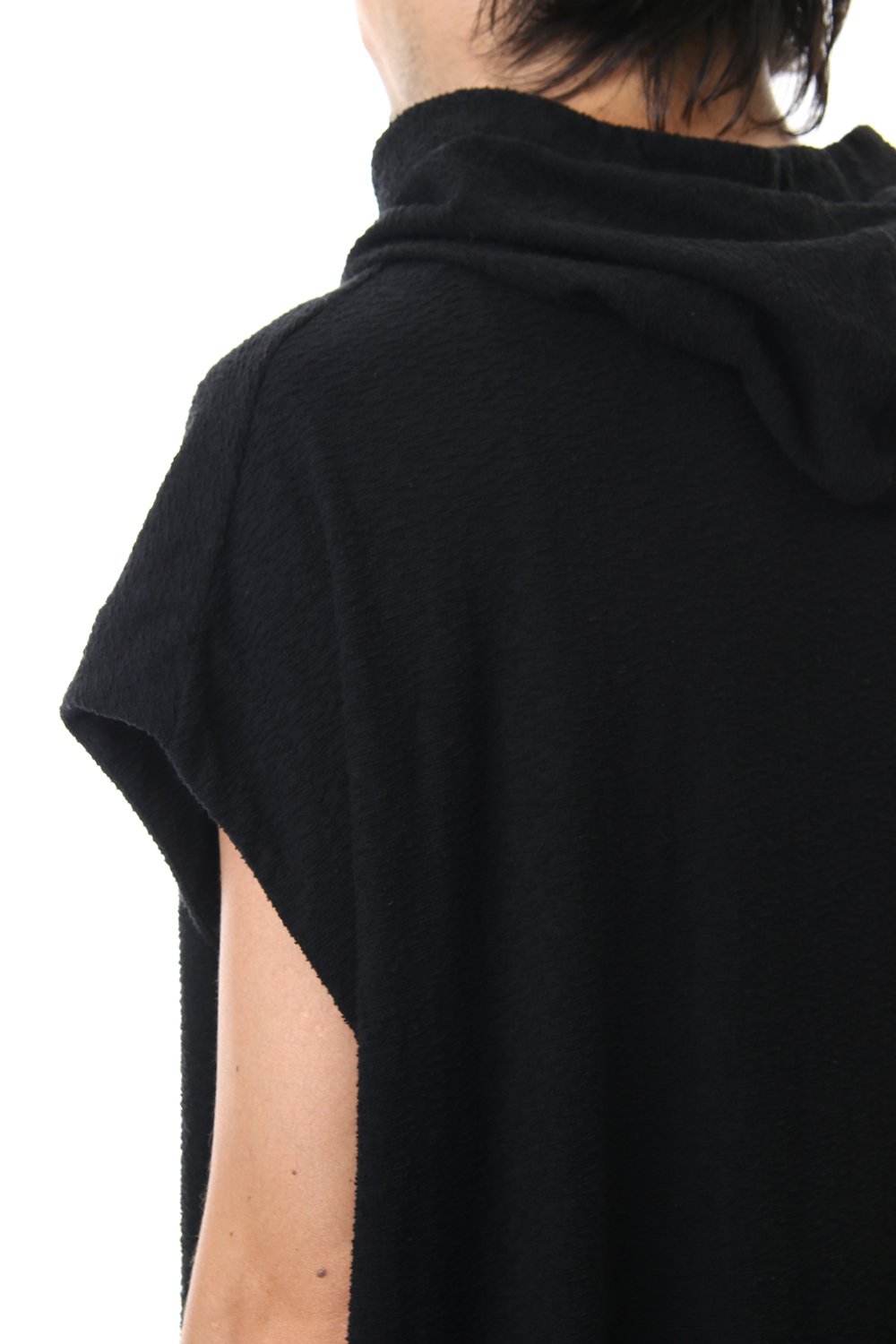 DROP VEST HOODIE Black