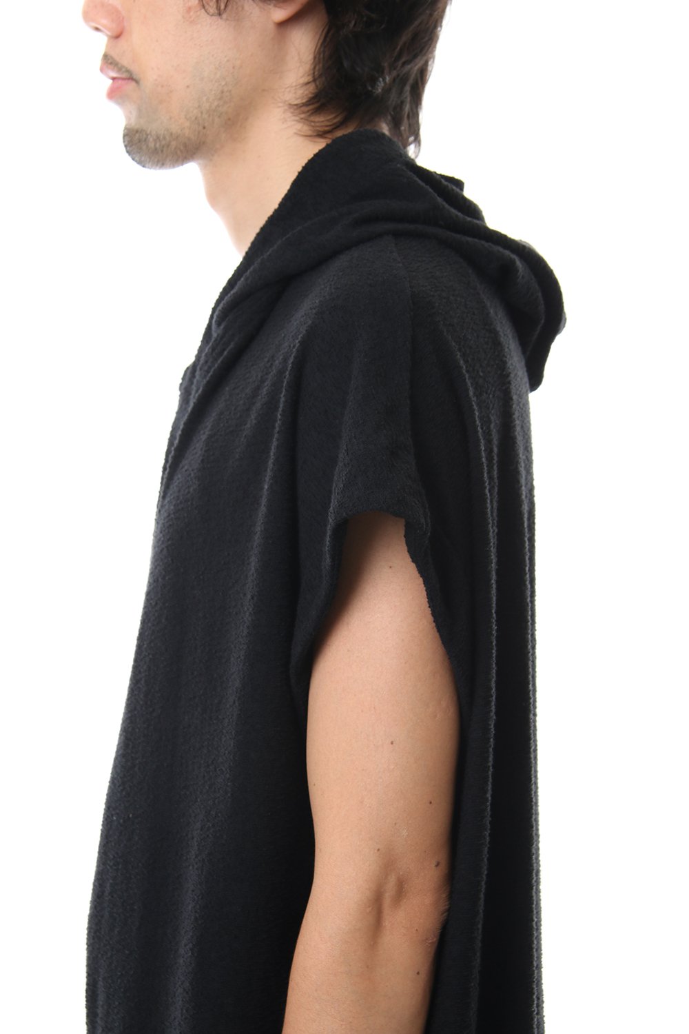 DROP VEST HOODIE Black