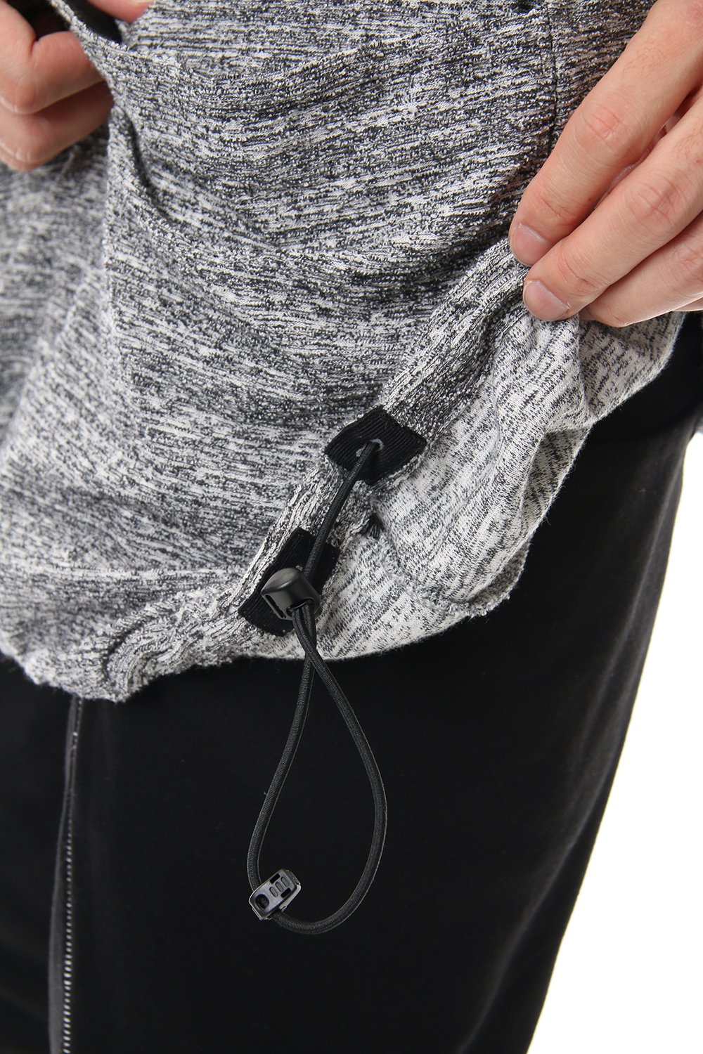 DROP VEST HOODIE T.Black