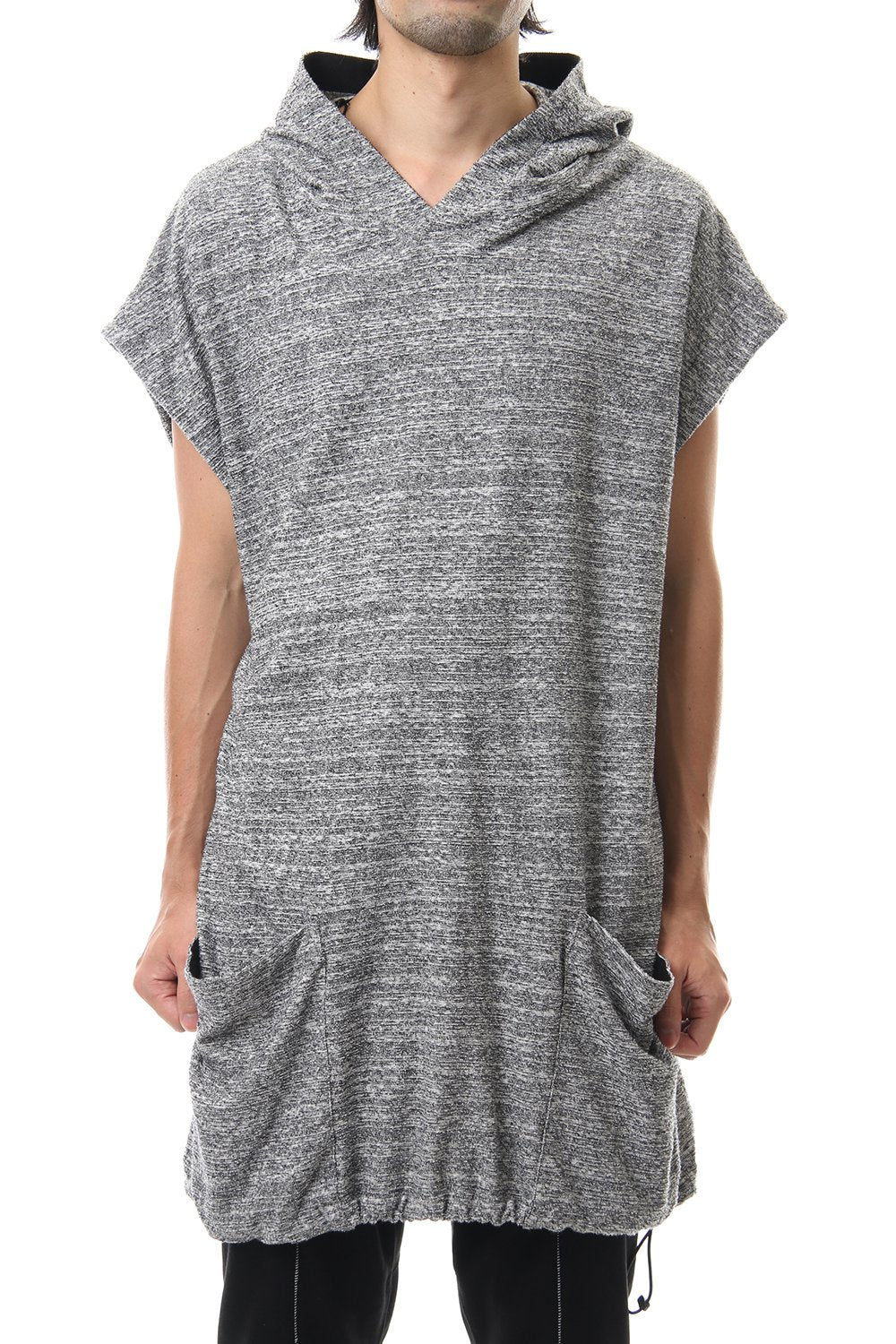 DROP VEST HOODIE T.Black