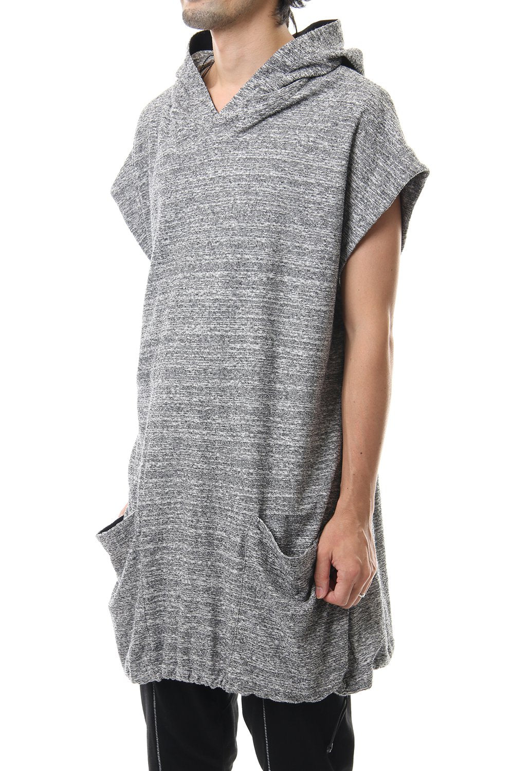 DROP VEST HOODIE T.Black