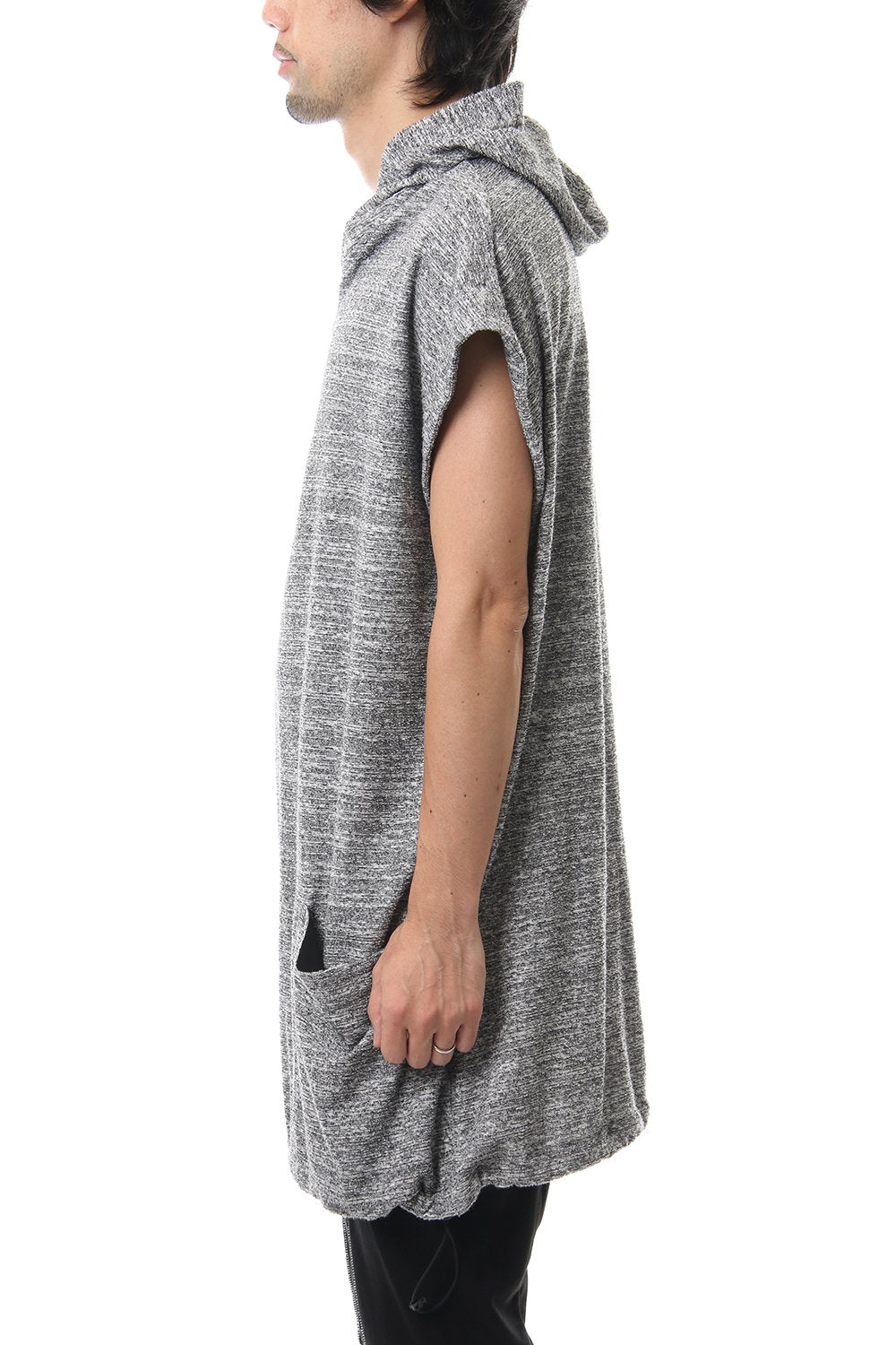 DROP VEST HOODIE T.Black