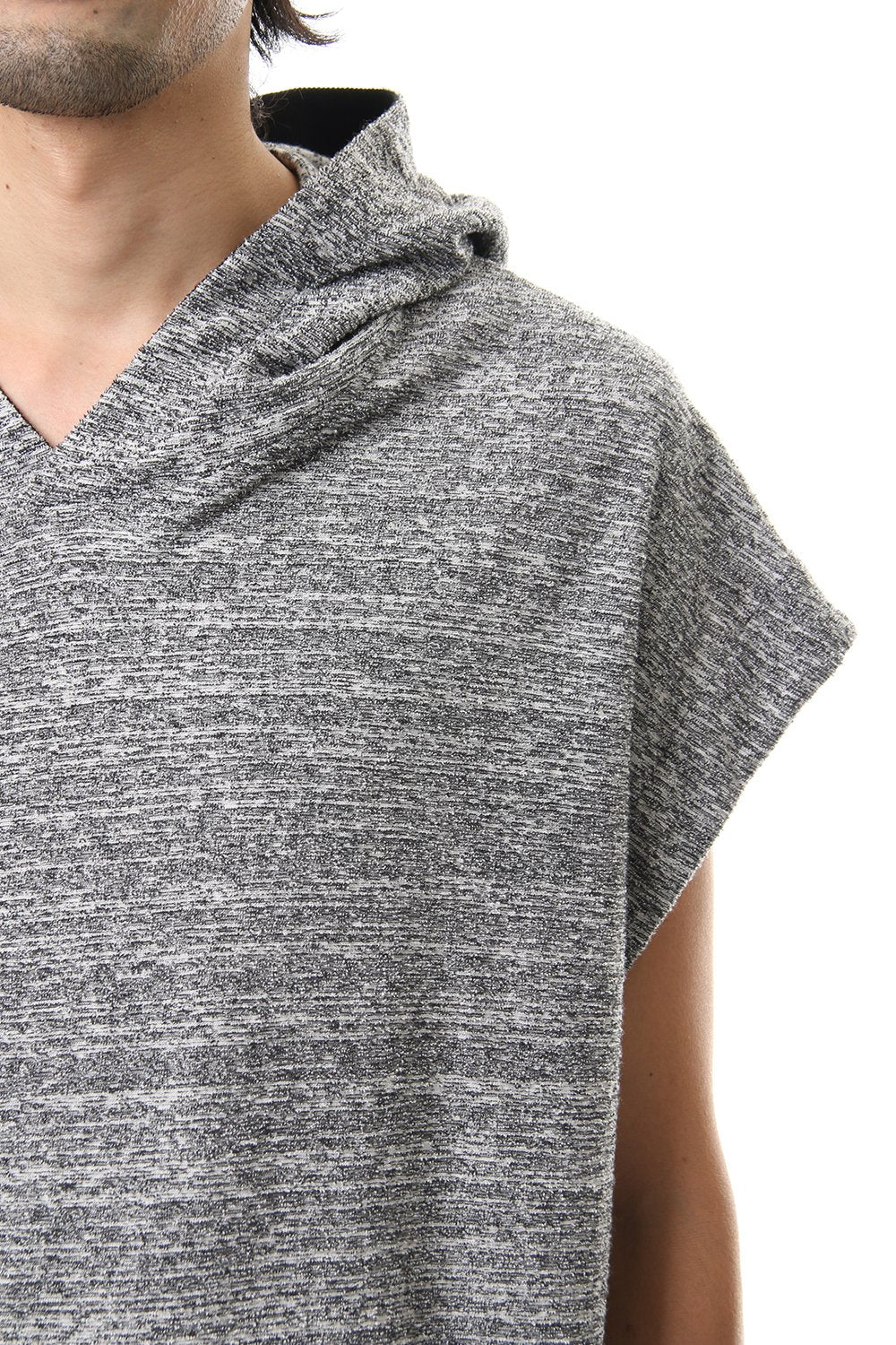 DROP VEST HOODIE T.Black