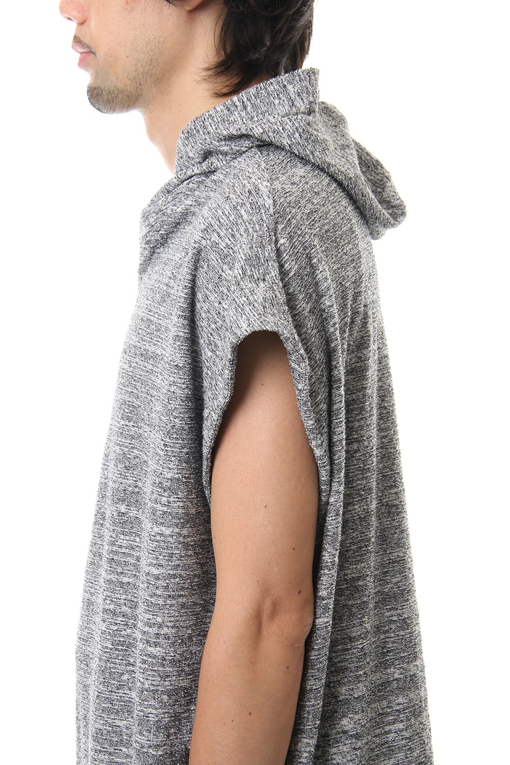 DROP VEST HOODIE T.Black