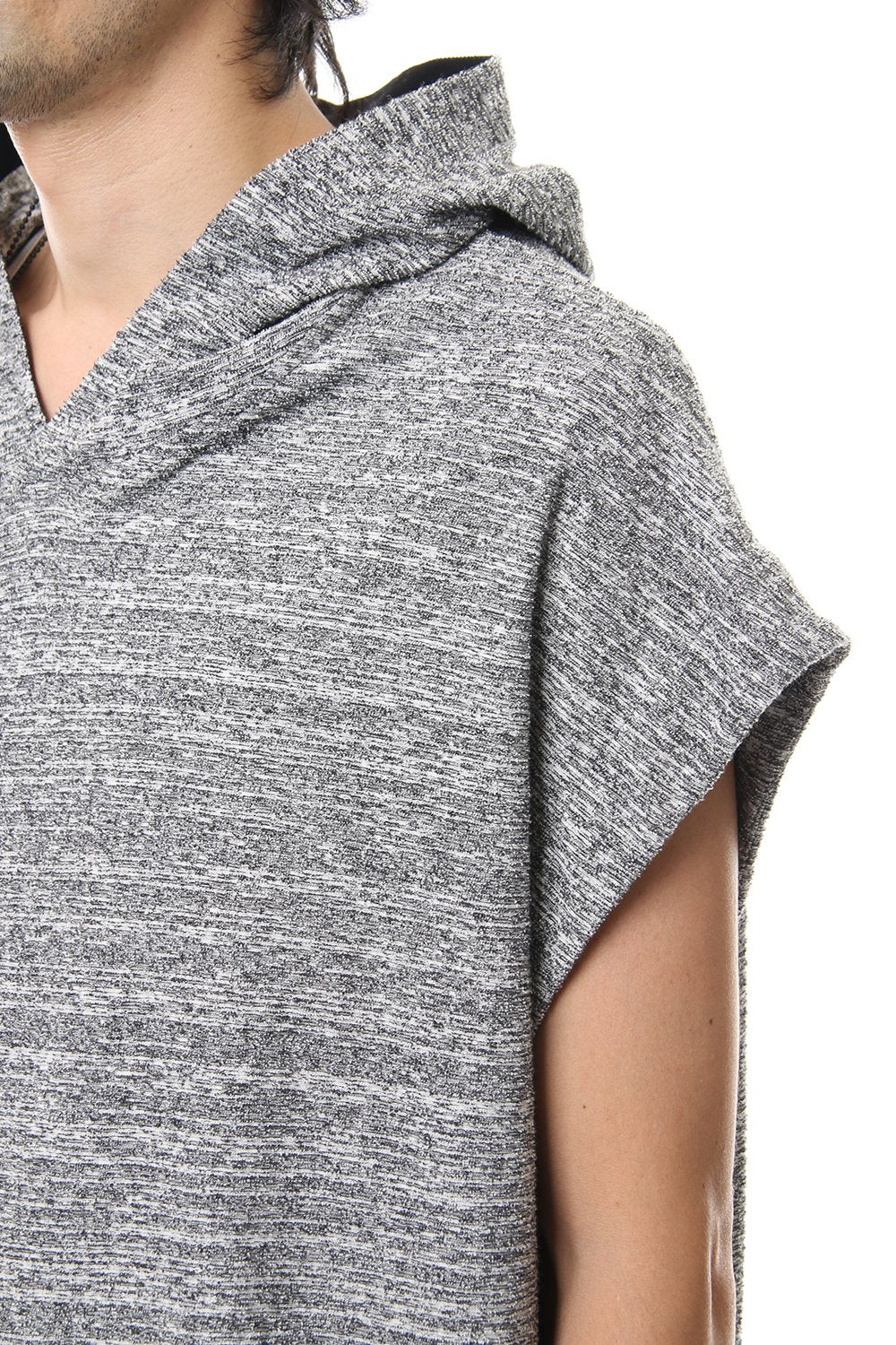 DROP VEST HOODIE T.Black