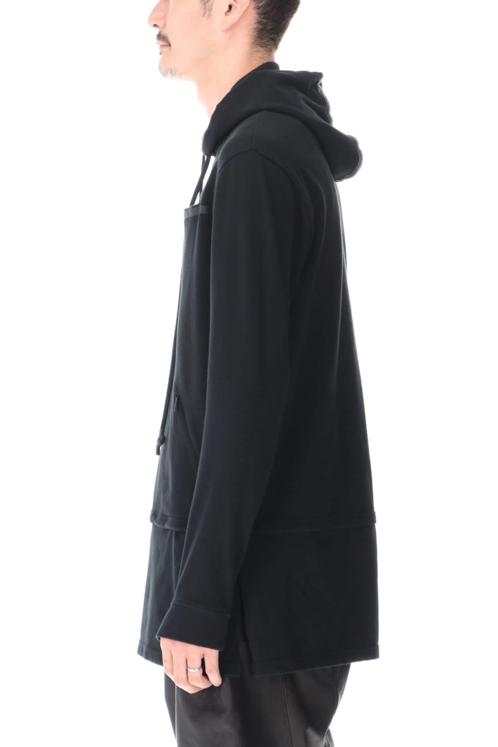 Layered Hoodie Black