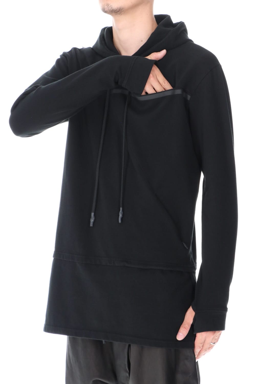 Layered Hoodie Black