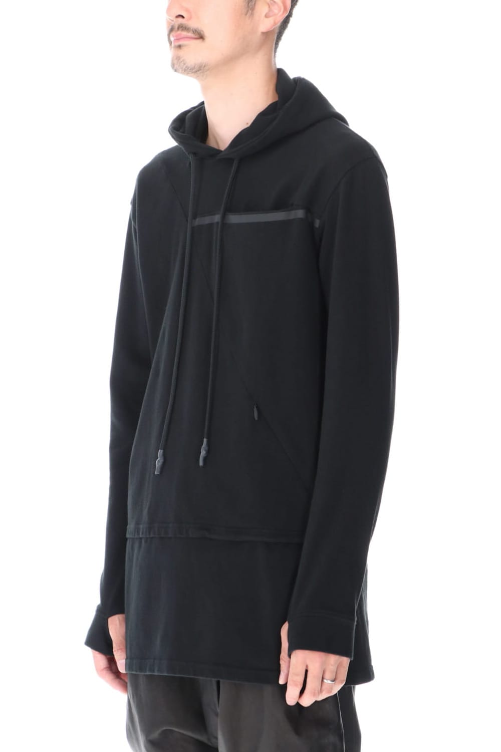 Layered Hoodie Black