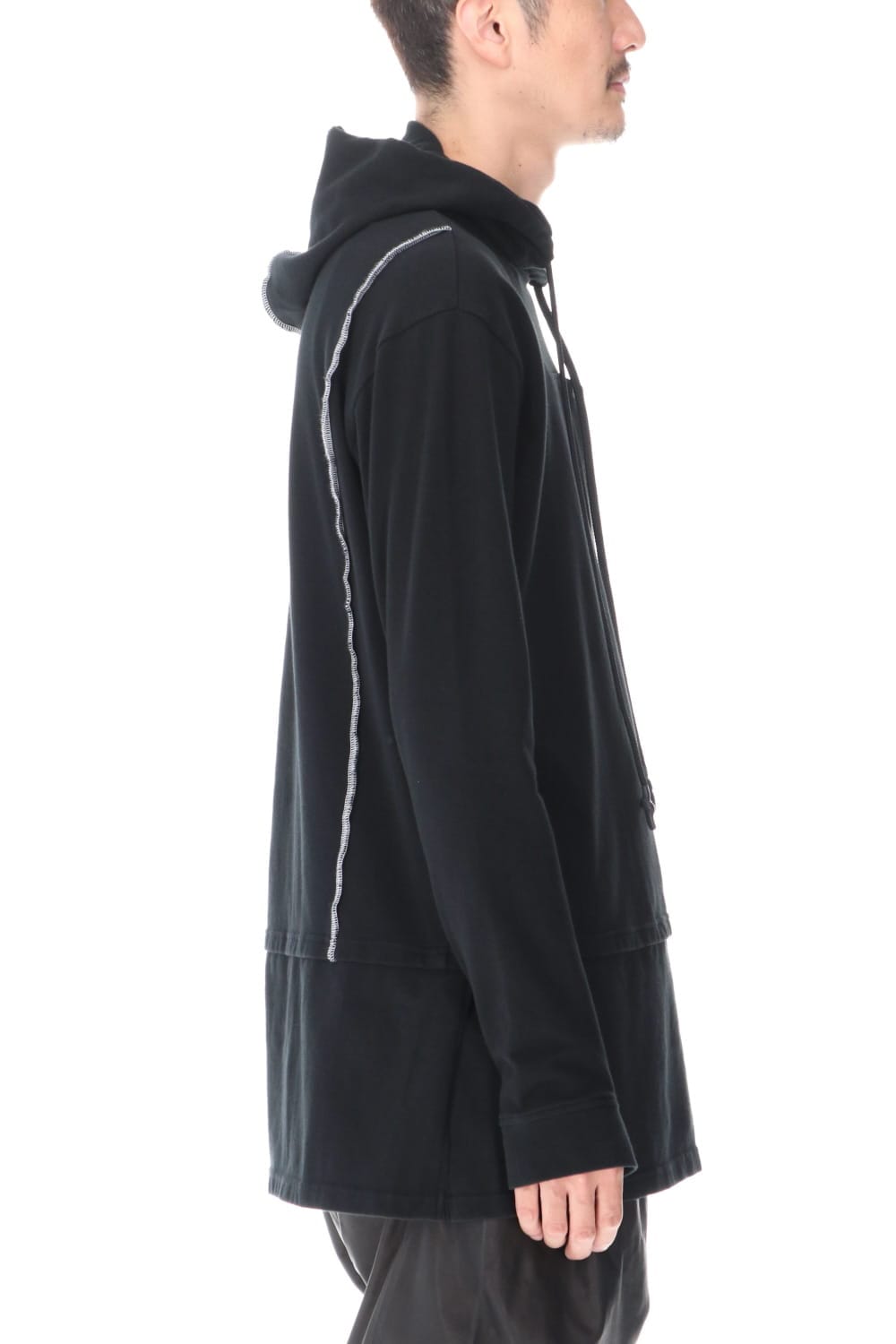 Layered Hoodie Black