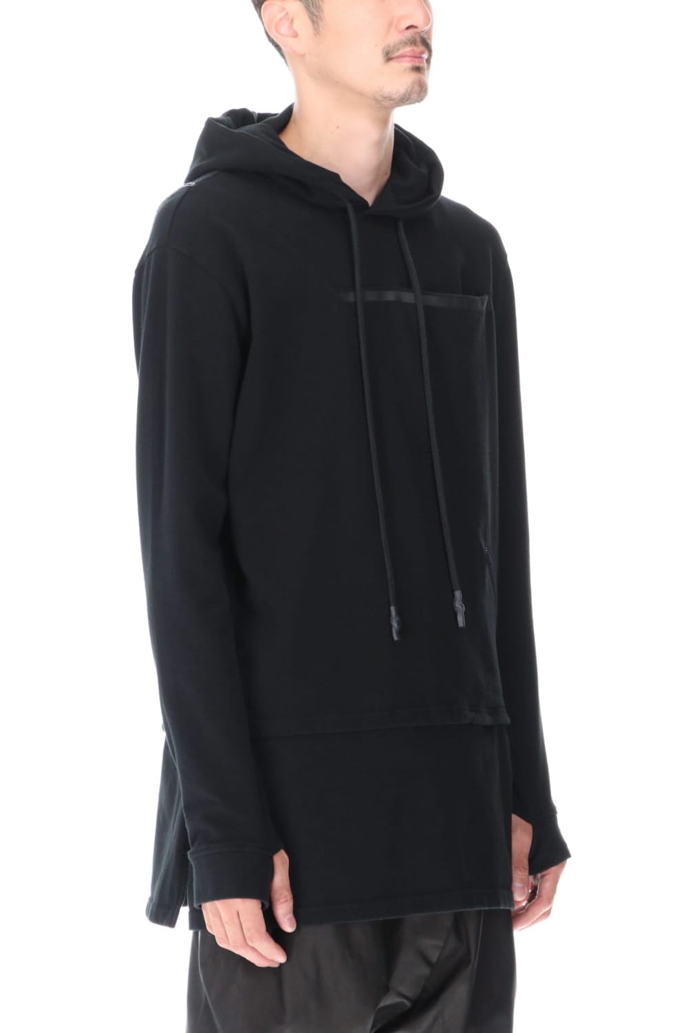 Layered Hoodie Black