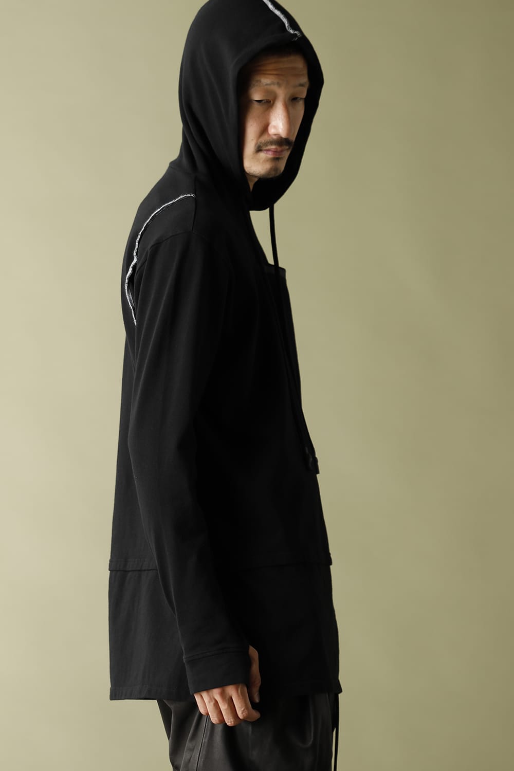 Layered Hoodie Black