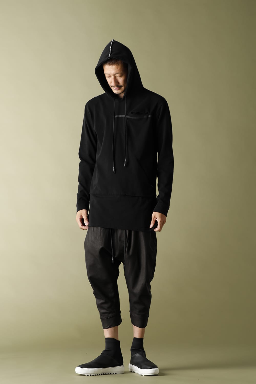 Layered Hoodie Black