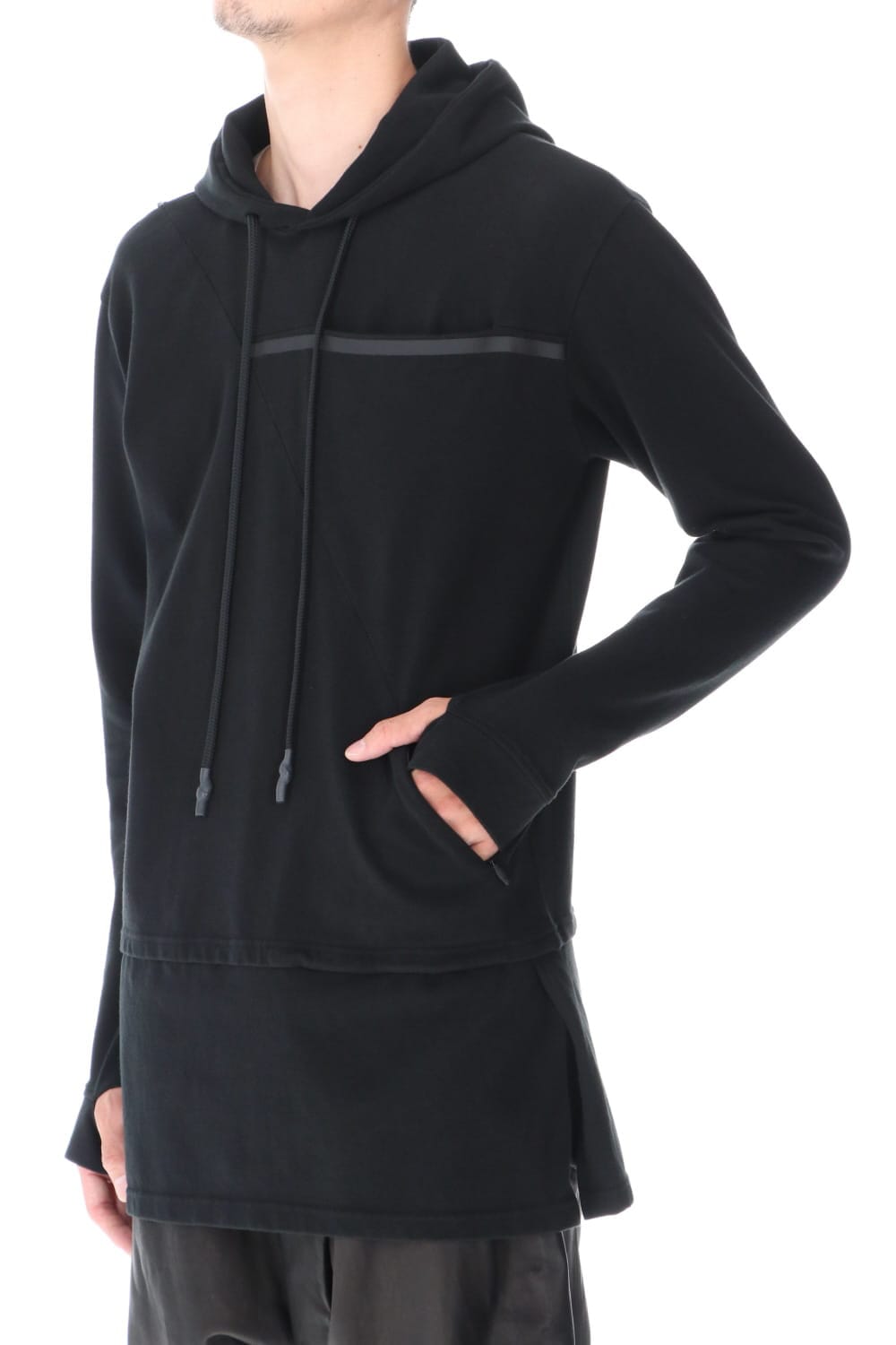 Layered Hoodie Black