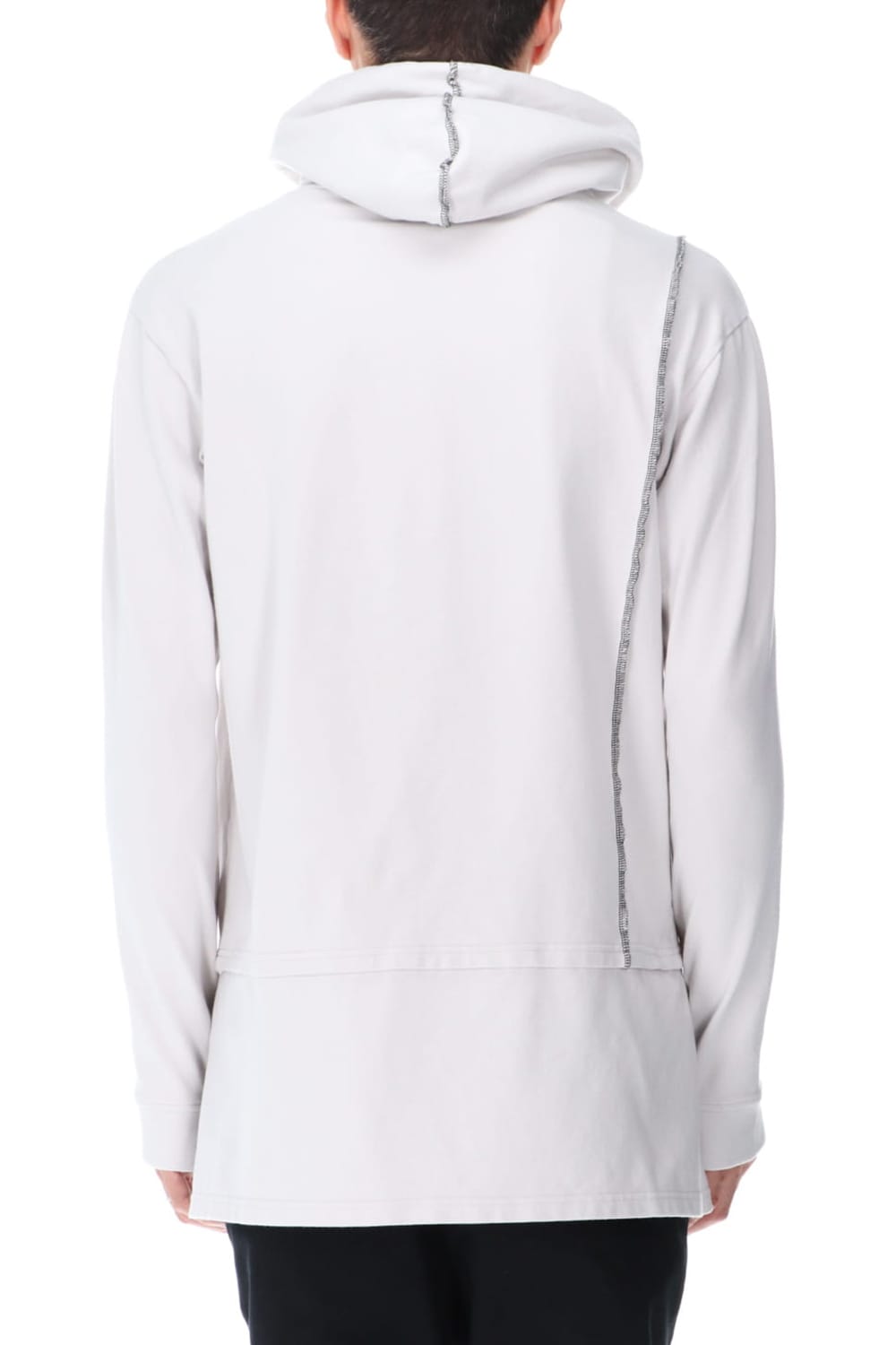 Layered Hoodie Gray Beige