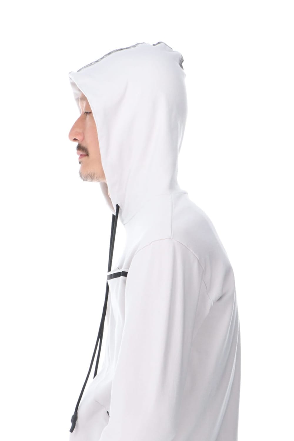 Layered Hoodie Gray Beige