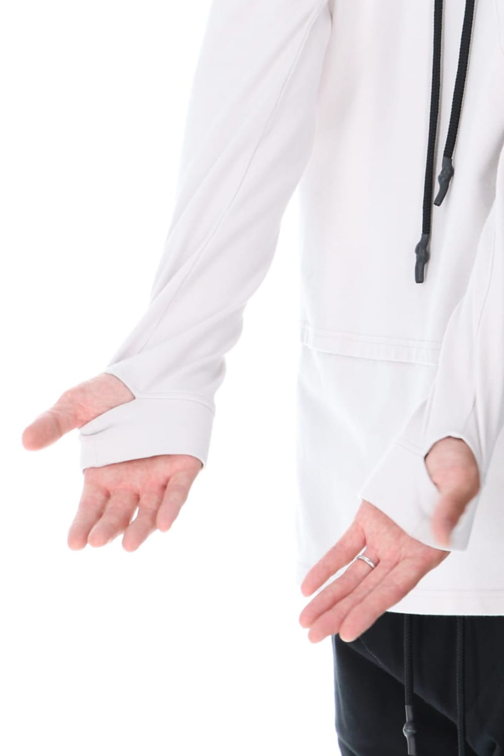 Layered Hoodie Gray Beige