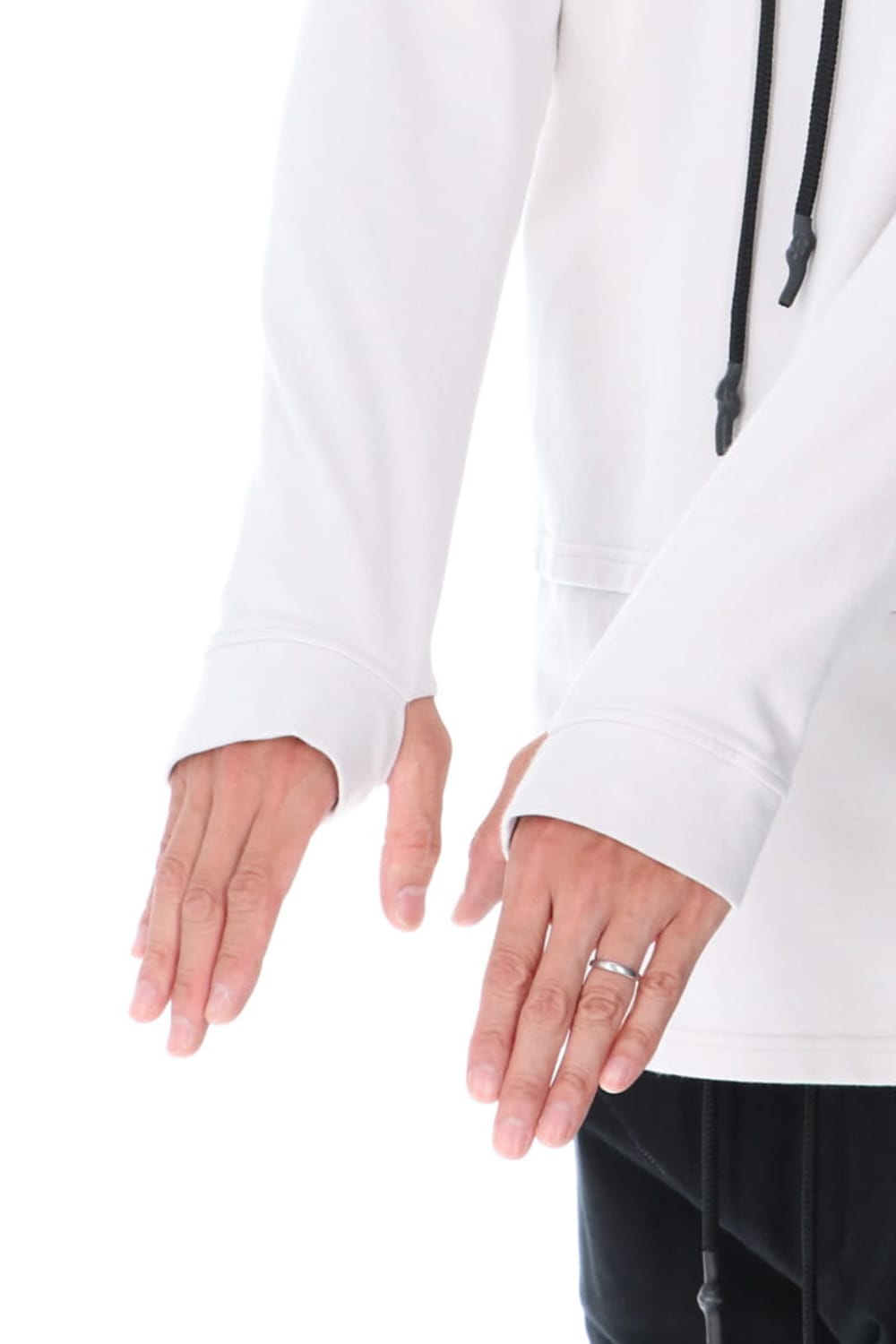 Layered Hoodie Gray Beige