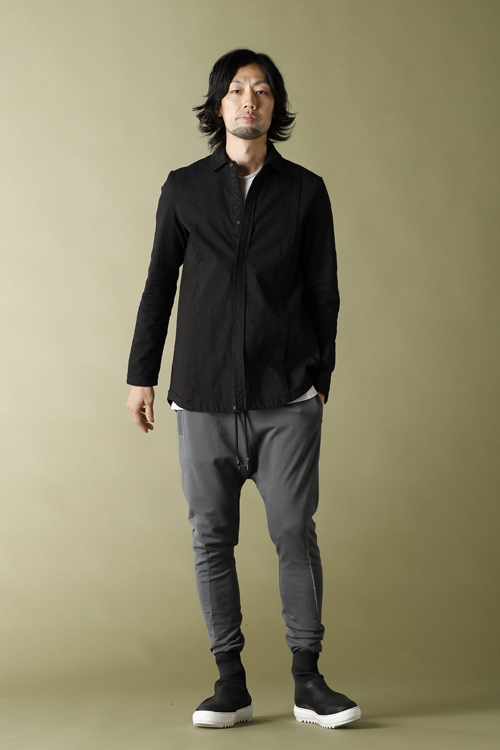 リネンジャージー シャツ